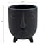 Indoor Grey Ceramic Face Pot, Extra Small