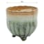 Honeybloom Indoor Green Ombre Footed Ceramic Pot, Small