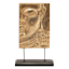 Found & Fable Gold Carved Buddha Art on Stand, 14"