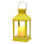 Yellow Outdoor Solar Lantern, 9"