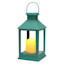 Turquoise Outdoor Solar Lantern, 9"
