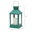Turquoise Outdoor Solar Lantern, 9"