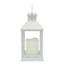 White Outdoor Solar Lantern, 9"