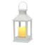 White Outdoor Solar Lantern, 9"