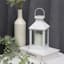 White Outdoor Solar Lantern, 9"