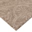 (C202) Hayne Neutral Floral Shag Area Rug, 5x7