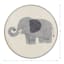 Tiny Dreamers Elephant Round Washable Accent Rug, 3'