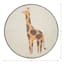 Tiny Dreamers Giraffe Round Washable Accent Rug, 3'