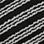 Crosby St. Black Squiggle Stripe Square Outdoor Throw Pillow, 18"