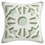 Providence Green Trellis Embroidered Square Outdoor Throw Pillow, 18"