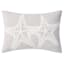 Ty Pennington Tan Starfish Embroidered Lumbar Outdoor Throw Pillow, 14x20