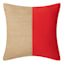 Coral Color Block Square Outdoor Throw Pillow, 18"
