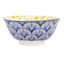 White & Blue Lemon Print Bowl, 4.5"