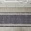 Bistro Charcoal Border Gelback Washable Kitchen Runner, 2x5