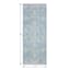 Bistro Light Blue Floral Washable Kitchen Rug with Gelback, 22x60