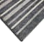 Bistro Grey Striped Washable Kitchen Runner with Gelback, 2x5