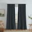 Jordana Black Thermal Weave Room Darkening Curtain Panel, 84"