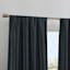 Jordana Black Thermal Weave Room Darkening Curtain Panel, 84"