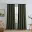Faye Olive Thermal Weave Room Darkening Curtain Panel, 84"