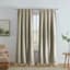Alyssa Taupe Thermal Weave Room Darkening Curtain Panel, 84"