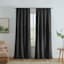 Alyssa Black Thermal Weave Room Darkening Curtain Panel, 84"