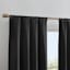 Alyssa Black Thermal Weave Room Darkening Curtain Panel, 84"