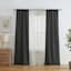 4-Pack Ryder & Northport Black Embroidered Light Filtering Curtain Panels, 84"