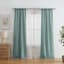 4-Pack Ryder & Northport Aqua Embroidered Light Filtering Curtain Panels, 84"