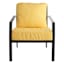 Butter Yellow Canvas Outdoor Corded Back Cushion
