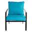 Turquoise Canvas Outdoor Corded Back Cushion