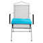 Turquoise Canvas Outdoor Square Seat Cushion