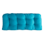 Turquoise Canvas Outdoor Wicker Settee Cushion