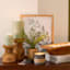 Honeybloom Green Unscented Rustic Pillar Candle, 3x4