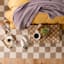 Honeybloom Purple Chenille Knit Throw Blanket, 50x60