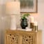 Hammered Gold Metal Pillar Candle Holder, 6"