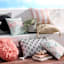 Tracey Boyd Tan Chunky Diamond Outdoor Throw Pillow with Tassels, 18"