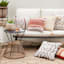 Tracey Boyd Tan Chunky Diamond Outdoor Throw Pillow with Tassels, 18"