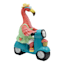 Solar Flamingo on Scooter Outdoor Garden Statue, 13"