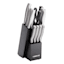 Farberware 12-Piece Stamped Stainless Steel Cutlery Block Set, Black