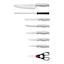 Farberware 12-Piece Stamped Stainless Steel Cutlery Block Set, Black