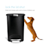 SimpleHuman Kitchen Trash Step Can with Bonus Profile Step Can, 13gal (2.6gal)