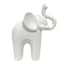White Ceramic Elephant, 6x7.8