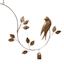 Honeybloom Metal Bird Wind Chime, 29"