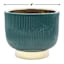 Found & Fable Indoor Emerald & Gold Dean Planter, 9.3"
