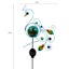 Blue Peacock Solar Yard Stake, 40"