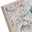 Floral Framed Embellished Canvas Wall Art, 24x48