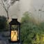 Black Outdoor Solar Lantern, 11"