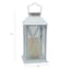 White Outdoor Solar Lantern, 11"