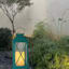 Blue Outdoor Solar Lantern, 11"