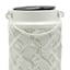White Metal Solar Outdoor Lantern, 8"